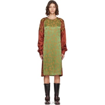 Dries Van Noten �帮���ݳ�ư ������   �׸� �÷η� ��ƾ �̵� �巹�� 262 011019 4261 TP878127453�帮���ݳ�ư ������   �׸� �÷η� ��ƾ �̵� �巹�� 262