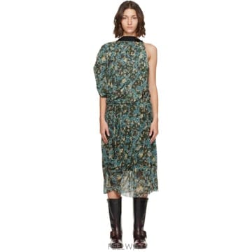 Dries Van Noten �帮���ݳ�ư ���� ���Ī �ø��� �̵� �巹�� 262 011018 4090 TP878127452�帮���ݳ�ư ���� ���Ī �ø��� �̵� �巹�� 262 011018
