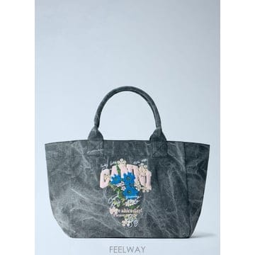 26 FW 가니 여성 중형 트라페즈 쇼핑 백 gan0266033gry