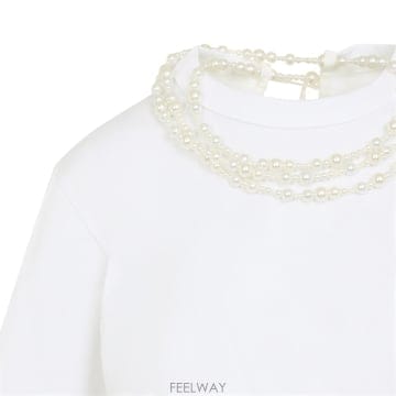 Carven [D14]��� 6262K21217 N000 WHITE ���� Ƽ���� ���� ž Carven Pearl Neck[D14]��� 6262K21217 N000 WHITE ���� Ƽ���� ���� ž 