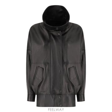 Balenciaga [W63]�߷��þư� A009F0TVS05 1000 ���� ���� ���� �ٿ� �ƿ��� Giacca in pelle[W63]�߷��þư� A009F0TVS05 1000 ���� ���� ���� �ٿ� 