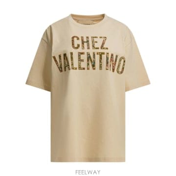 Valentino 26SS �߷�Ƽ�� ������ ��ư t ���� 8B3MG26AA5JET5 TP57083530026SS �߷�Ƽ�� ������ ��ư t ���� 8B3MG26AA5JET5 TP5708