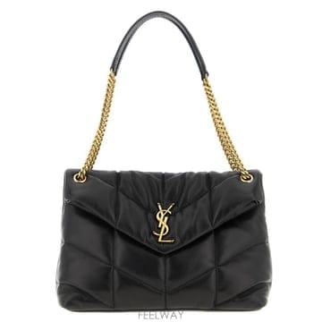 26FW 생로랑 블랙 나파 레더 미디움 룰루 숄더 백 5774751EL071000 TP578405769