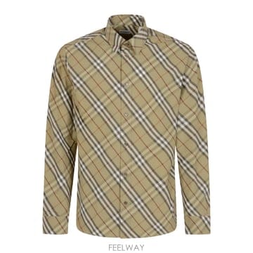 Burberry 26SS ������ ������ ���� with ����Ƽ�� Į�� �� All Over üũ ��Ƽ�� in ��ư ���� 812026SS ������ ������ ���� with ����Ƽ�� Į�� �� All Over