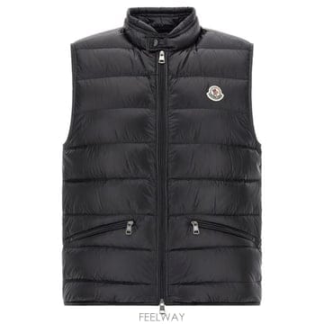 몽클레르 기 로고 패치 하이넥 퍼퍼 조끼 K10911A1070053029 999 TP979767514