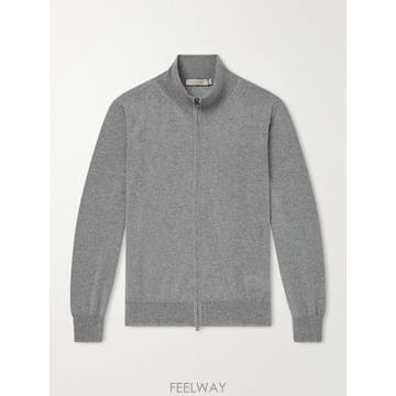 26 FW CANALI 그레이 울 집업 스웨터 TP582009350