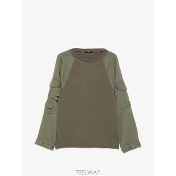 26 FW 발망 카고 포켓 패널 스웨터 HH1KD188KK29 TP458442934