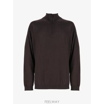26 FW 프리미아타 하프 지퍼 니트 스웨터 PMG50BROWN TP459431809