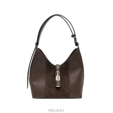 26 FW 훌라 스웨이드 패널 레더 숄더 백 WB01979BX31581007 TP458141889
