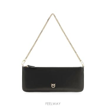 26 FW PINKO 호리즌탈 플랫 레더 숄더 백 107669A0F1 TP459413932