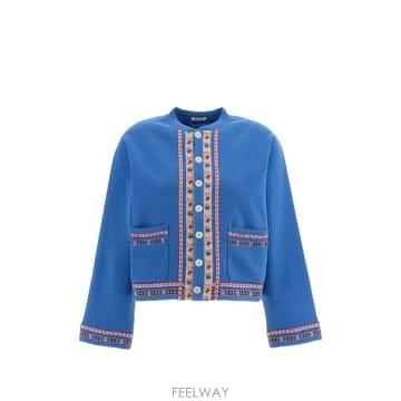 | Other Brand | 26 FW BODE Ribbon embroidered button front cardigan WRF26CS026 FW BODE Ribbon embroidered button front cardigan WR