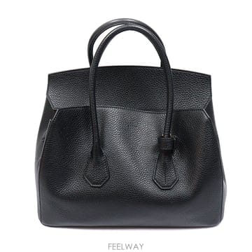 Bally(발리) 6203945 블랙 그레인드 카프스킨 SOMMET 소멧 미듐 토트백