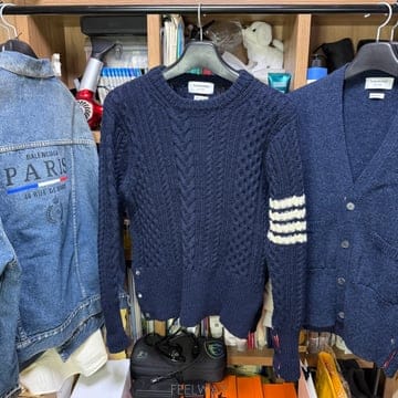 Thom Browne [4������]����� ���װ� ���̺� �缱 ũ��� Ǯ���� ���̺� MKA411A-Y1506-415[4������]����� ���װ� ���̺� �缱 ũ��� Ǯ���� ��