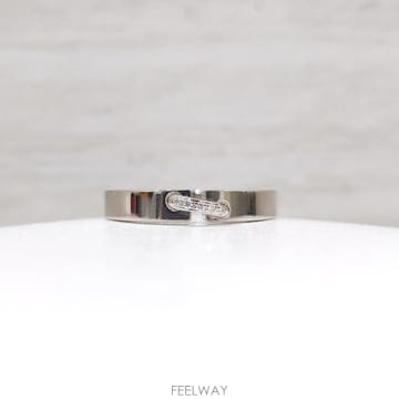 [럭스유] (새상품) 쇼메 리앙 에비당스 5P 다이아 링 18K 화이트골드 59호 080315