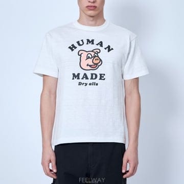 HUMAN MADE 26 FW �޸� ���̵� �׷��� �� �ΰ� ����Ʈ Ƽ���� HM32TE003WH26 FW �޸� ���̵� �׷��� �� �ΰ� ����Ʈ Ƽ���� HM32TE0