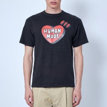 HUMAN MADE 26 FW �޸ո��̵� �ΰ� ��Ʈ ��Ƽ�� Ƽ���� ���� HM32TE014BK26 FW �޸ո��̵� �ΰ� ��Ʈ ��Ƽ�� Ƽ���� ���� HM32TE01