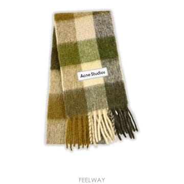 Acne 26FW ��ũ�� ��Ʃ��� ����� üũ ���÷� CA0084 DXY KHAKI CREAM DARK GREEN26FW ��ũ�� ��Ʃ��� ����� üũ ���÷� CA0084 DXY KHA