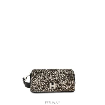 호간 HOGAN HTURN 미니 플랩 백 블랙 & 화이트 KBW01 B0302368096