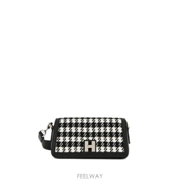호간 HOGAN HTURN 미니 플랩 백 블랙 & 화이트 KBW01 B0302368097