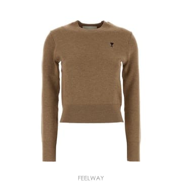 아미 QUOTACREWNECKSWEATERWITHAMIDECOEUR B0442297924