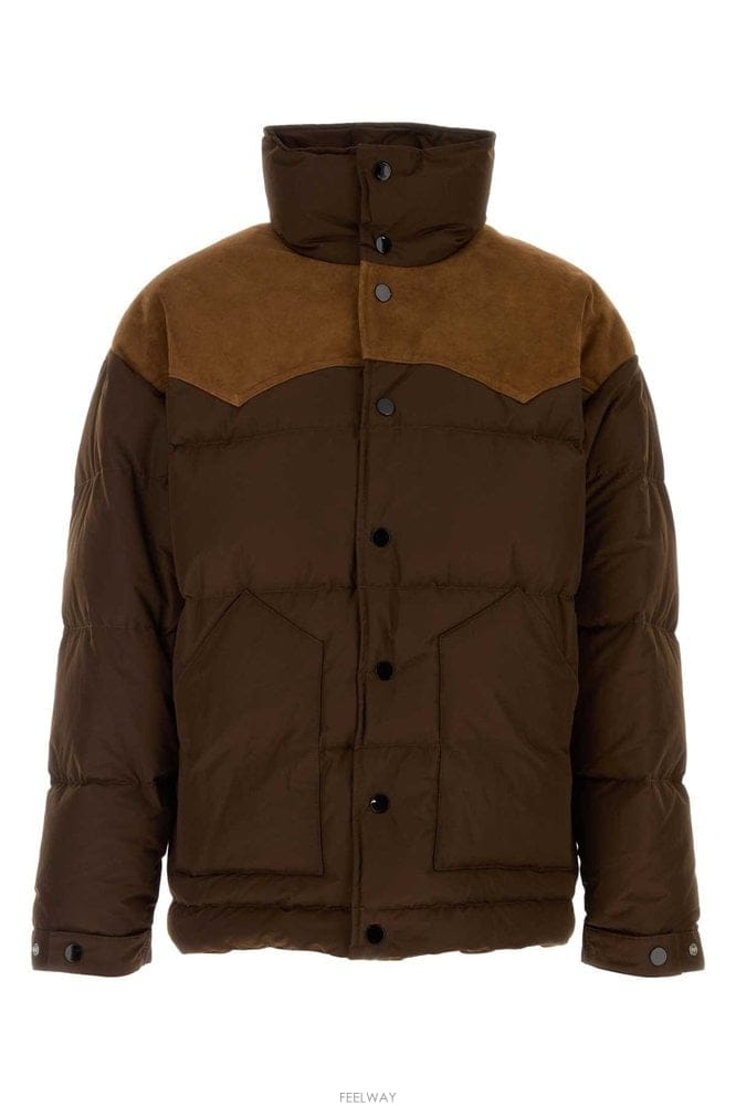 Ami �ƹ� DOWNJACKETWITHLEATHERYOKE UJK924PL B0442311412�ƹ� DOWNJACKETWITHLEATHERYOKE UJK924PL B0442311412