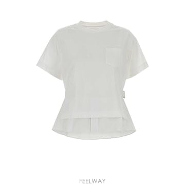 사카이 포플린 X 코튼 저지 티셔츠 2608747 151 B0442323343