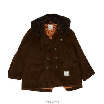 26 F/W 미하라 야수히로 탈착 카라 샤기 코트 B17CT011/B B0742367045