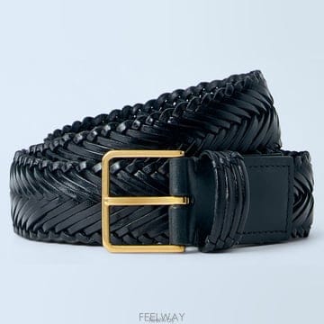 26 FW 더로우 Fisherman 피셔맨 레더 블랙 벨트 B001118 WL13 BLAG