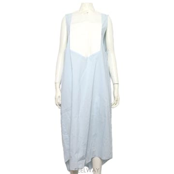메종마르지엘라 S32CT0955 블루&화이트 여성 민소매 셔츠 원피스aa68431