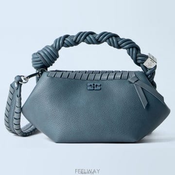 26 FW 가니 Bou Mini Tresse 블루 레더 미니 부 숄더백 C2100039 ZXH