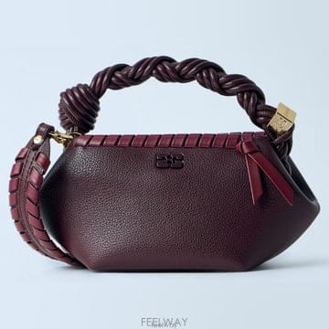 26 FW 가니 Bou Mini Tresse 버건디 미니 부 숄더백 C2100038 936