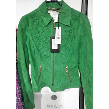Versace Collection 천연 스웨이드 쟈켓