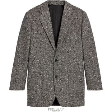 26 FW 셀린느 Garcon 가르송 루즈핏 헤링본 울 나테 자켓