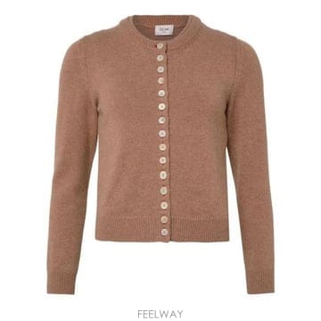 26 FW 셀린느 Twinset 트윈셋 크루넥 라인 리브드 헤리티지 캐시미어 가디건