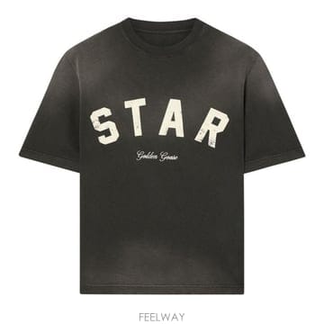 26 FW 골든구스 Star 스타 프린트 워싱 코튼 숏슬리브 티셔츠 챠콜 그레이