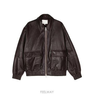스튜디오니콜슨 Piston leather zip up jacket 10273444102408 TP725778