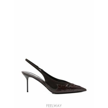 Paris Texas Lidia Queen of Hearts croc effect slingback pump