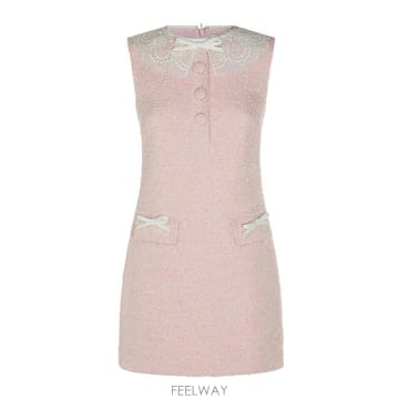 26FW 셀프 포트레이트 Boucl 미니 드레스 PF26002SCPINK TP581996905
