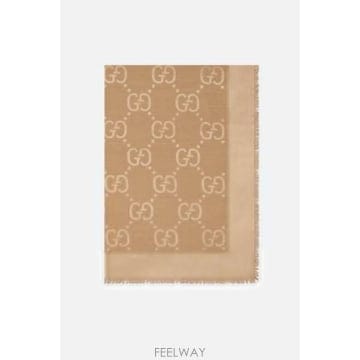 [E32]구찌 6636713GC439800 여성 스카프 머플러 GUCCI GG jacquard silk wo