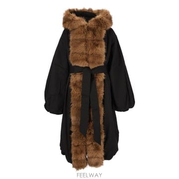 [A94]로테이트 116547100100 여성 자켓 ROTATE ROTATE Faux Fur Collar C