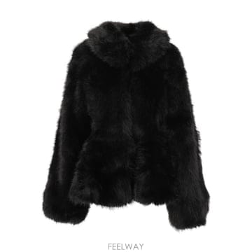 [A94]로테이트 116552100100 여성 코트 롱 하프 ROTATE ROTATE Faux Fur Fla