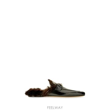 GUCCI [W63]���� A005GQAAG9B 1000 ���� ������ �� ���� Slipper in pelle nera[W63]���� A005GQAAG9B 1000 ���� ������ �� ���� Slipper