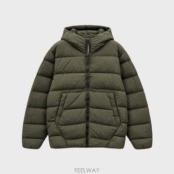 [시피컴퍼니] 크롬 R 고글 후드 다운 자켓 아이비 그린 남성 자켓 21CMOW011A 005904G 683
