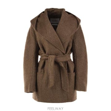 26FW 막스마라 MXSGOLF   Camel 앤 모헤어 후드 wrap 코트 2621086053600002 