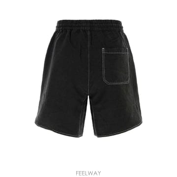 26FW 아미리 블랙 리넨 블렌드 버뮤다 숏츠 AMBMSO1081BLACK TP580557662