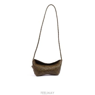 26FW 드래곤 Diffusion CORSINA DIAGONAL WEAVE 숄더 백 WITH 플랩 21X14
