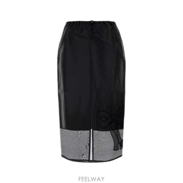 26FW 세실리에반센 블랙 실크 블렌드 스커트 226RTW17002BLACK TP580557356