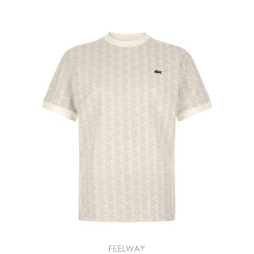 26FW 라코스테 Monogramma 자카드 T 셔츠 TH11974IW TP581726647