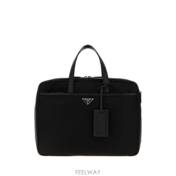 26FW 프라다 블랙 캔버스 브리프 케이스 2VE0292DMHF0002 TP579113600
