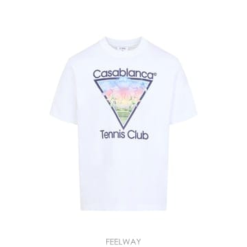 26FW 카사블랑카 TENNIS CLUB 아이콘 프린트 클래식 T 셔츠 MAW26JTS00106TENNIS 
